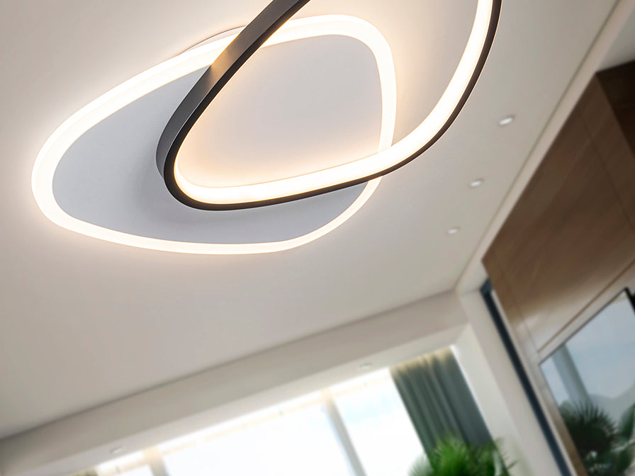 ROMO - CEILING LAMP WHITE-BLACK
