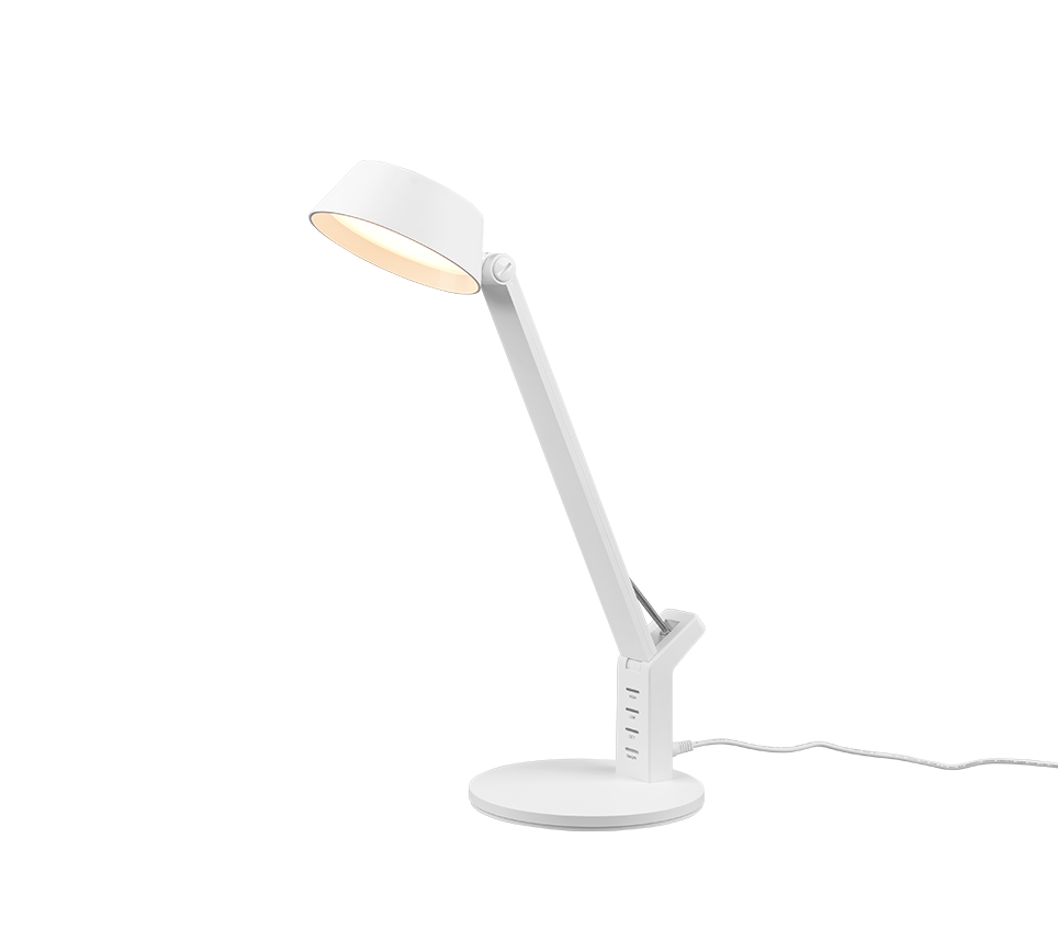 Ava Phone Charger Table Lamp - Black/White