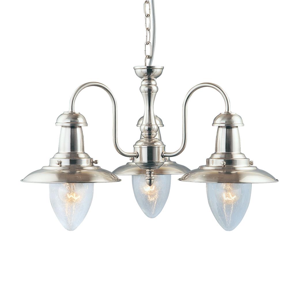 Fisherman II 3Lt Multi-Arm Pendant - Various Finishes