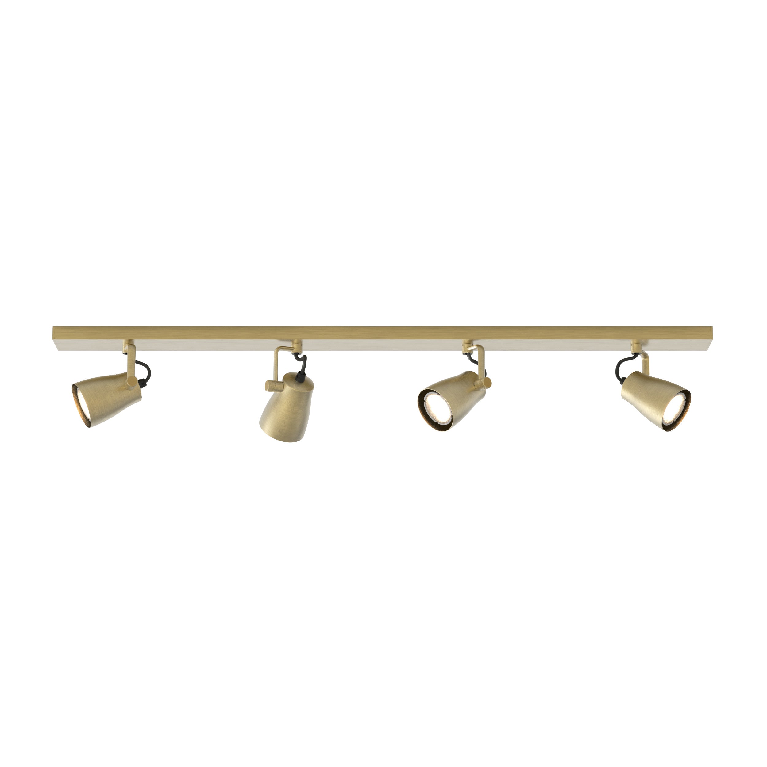 Juno Triple/Four Bar Indoor Spotlight in Bronze/Matt Brushed Brass GU10 IP20