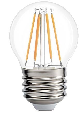 Golfball Filament Lamp Dimmable 4w E27  3000k 400 lumens