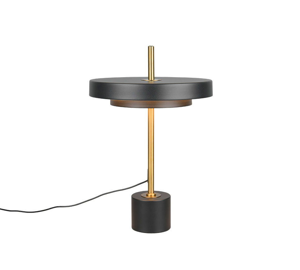 Keaton Table Lamp- Grey/ Black Gold Finishes