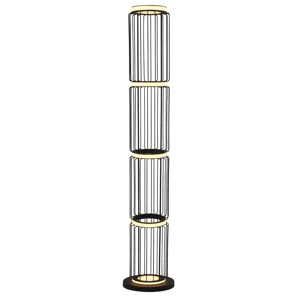 Circolo Black Cage Floor Lamp Integrated LED