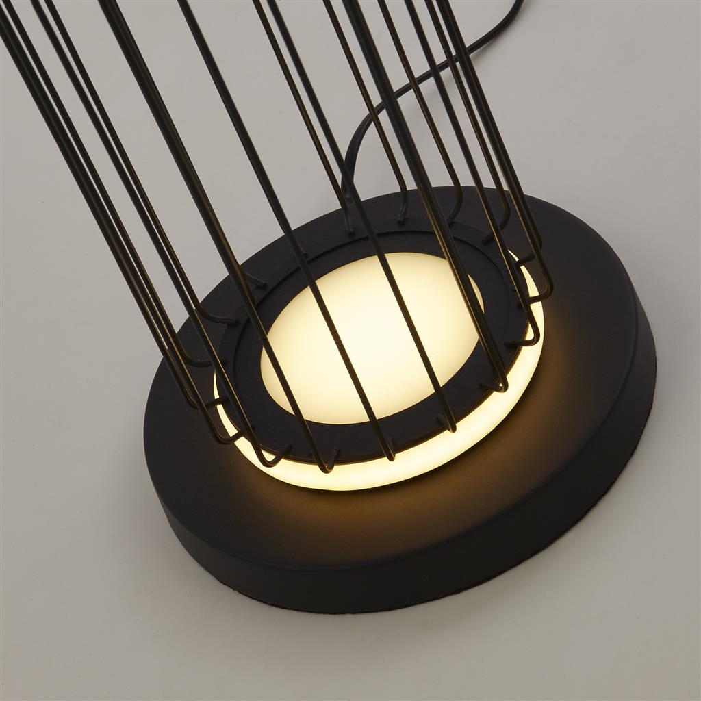 Circolo Black Cage Floor Lamp Integrated LED