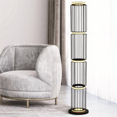 Circolo Black Cage Floor Lamp Integrated LED