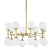 Astoria 16Lt Chandelier - Aged Brass