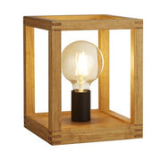 Square Wooden Table Lamp