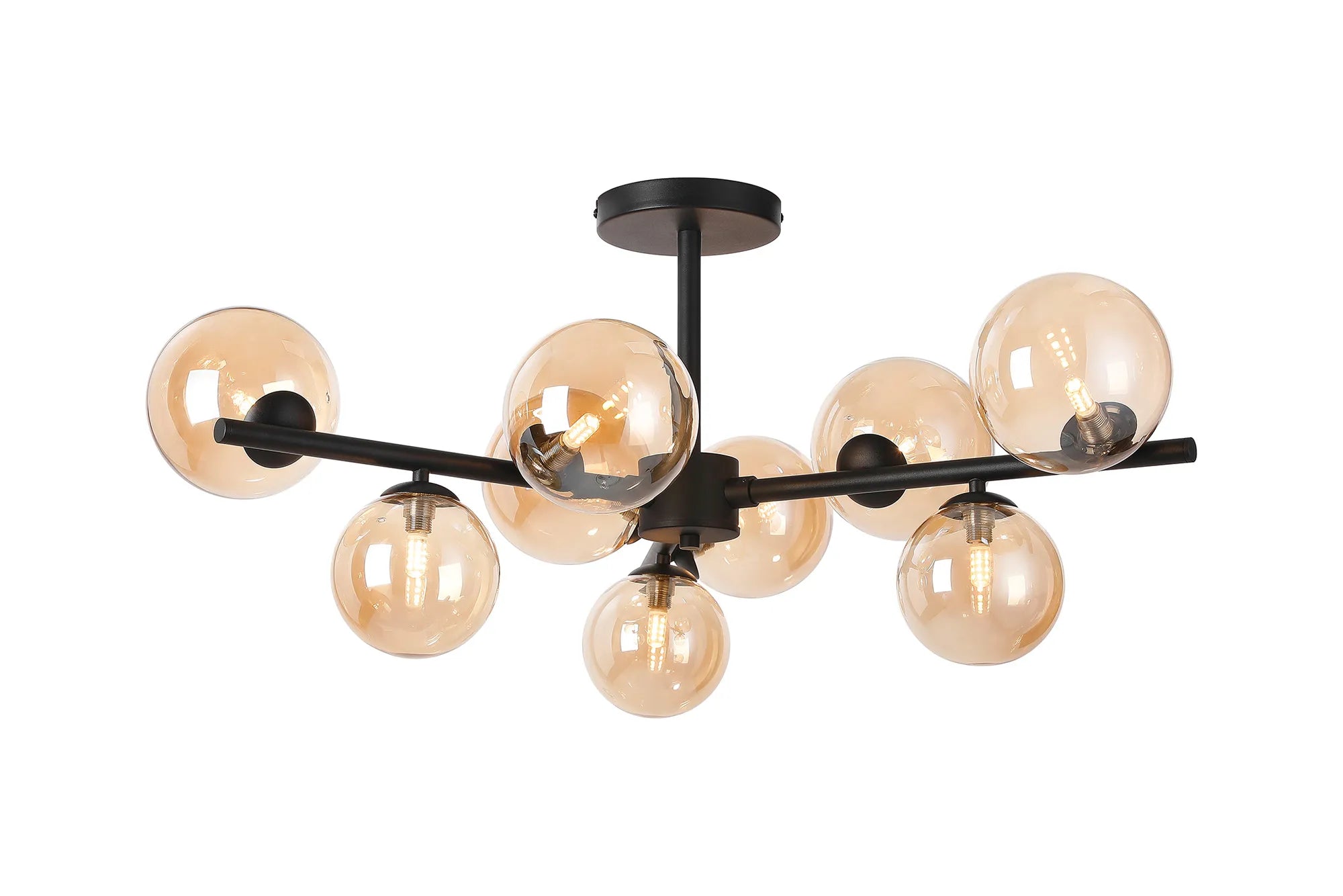 Seville 88cm Semi-Flush 3 Arm Ceiling Light, 9 x G9- Various Finish