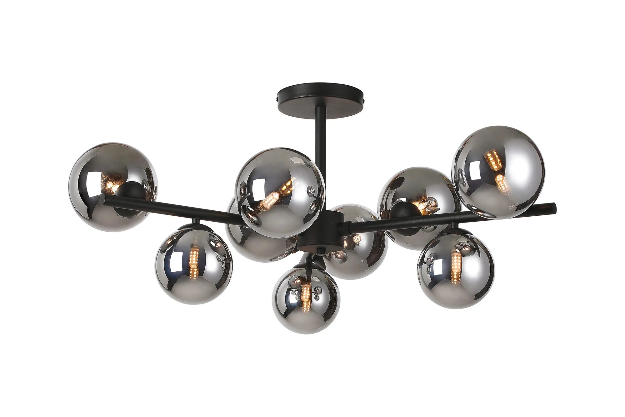 Seville 88cm Semi-Flush 3 Arm Ceiling Light, 9 x G9- Various Finish
