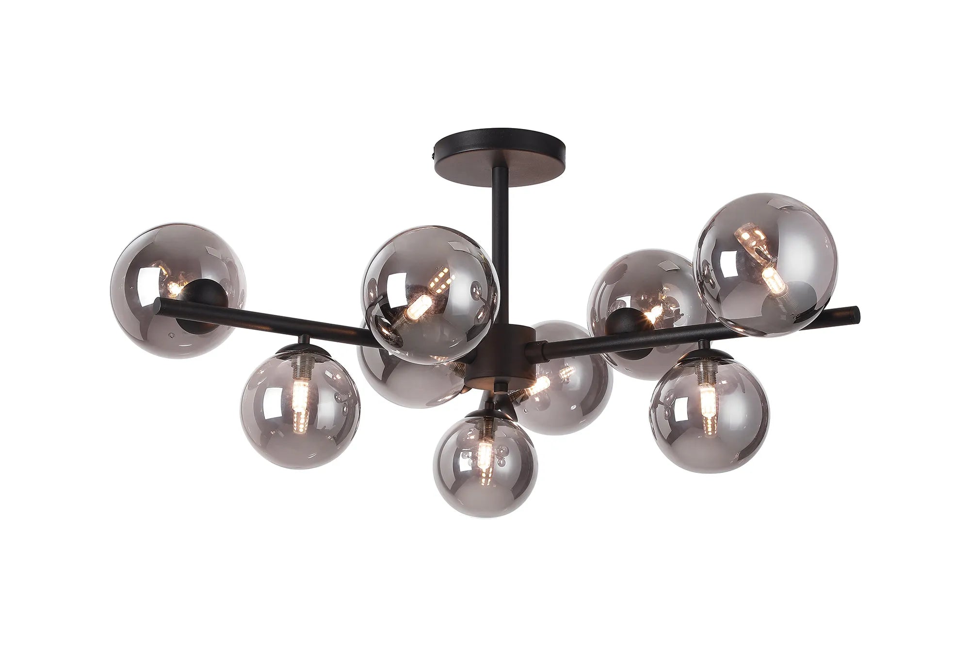 Seville 88cm Semi-Flush 3 Arm Ceiling Light, 9 x G9- Various Finish