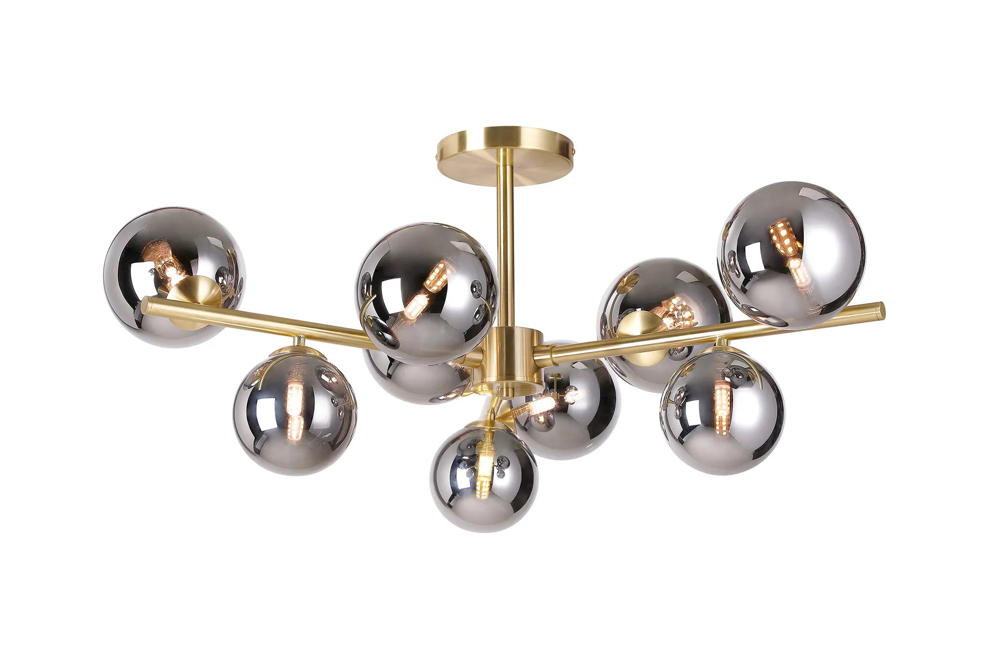 Seville 88cm Semi-Flush 3 Arm Ceiling Light, 9 x G9- Various Finish