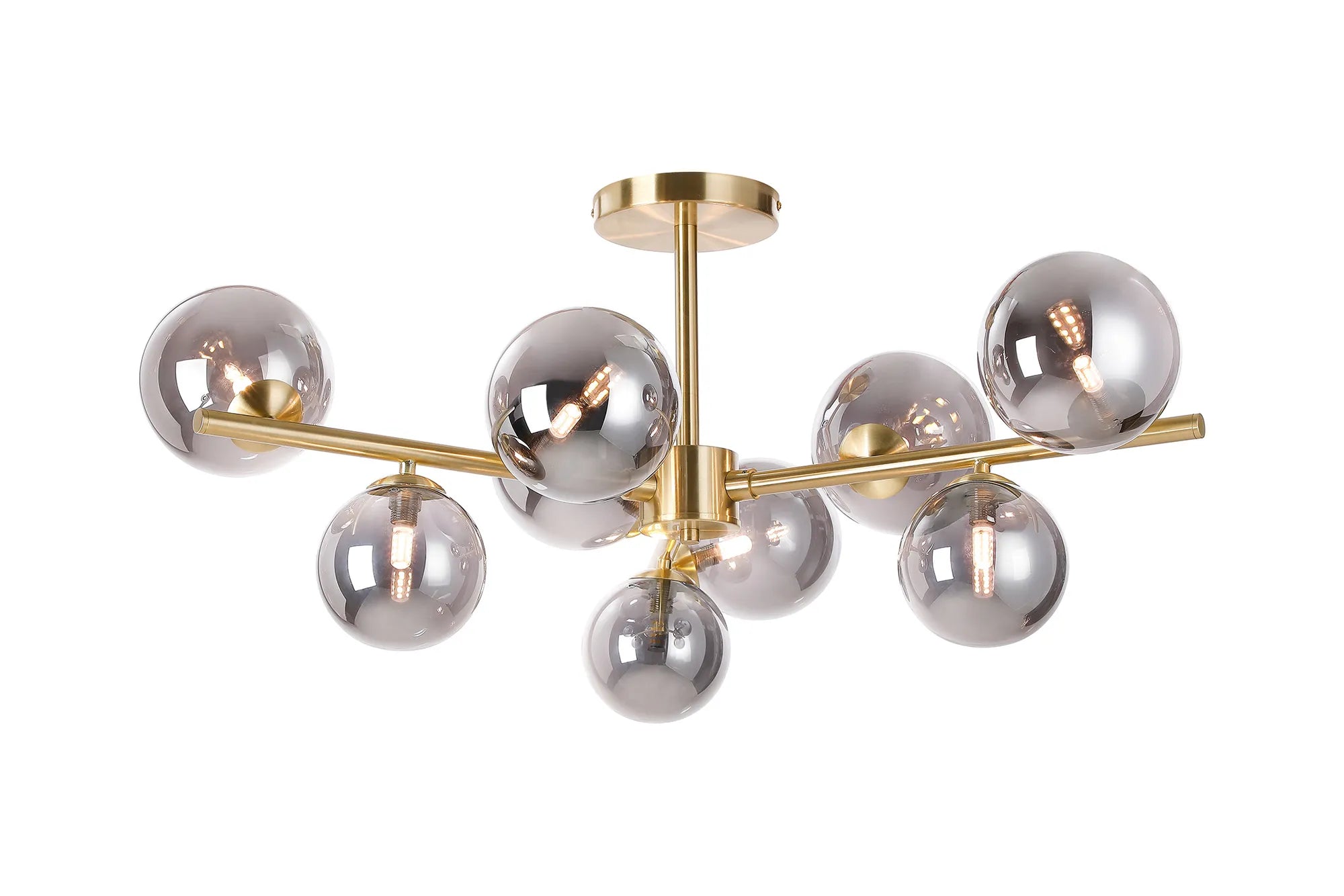 Seville 88cm Semi-Flush 3 Arm Ceiling Light, 9 x G9- Various Finish