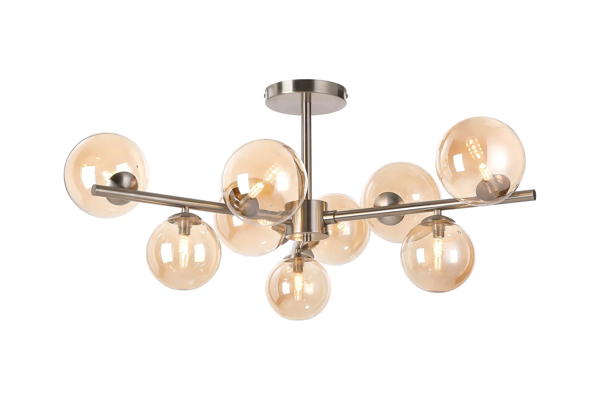Seville 88cm Semi-Flush 3 Arm Ceiling Light, 9 x G9- Various Finish