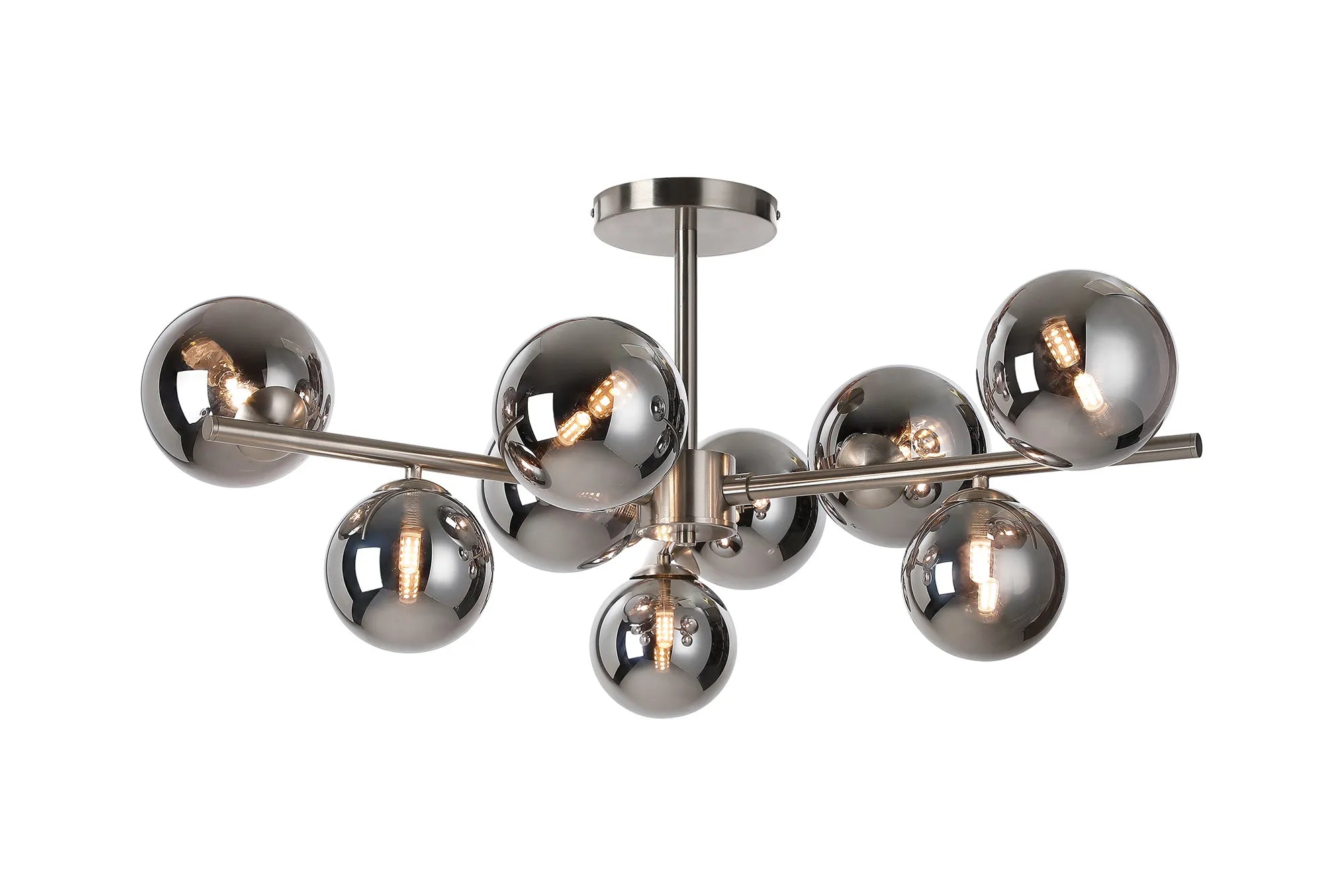 Seville 88cm Semi-Flush 3 Arm Ceiling Light, 9 x G9- Various Finish