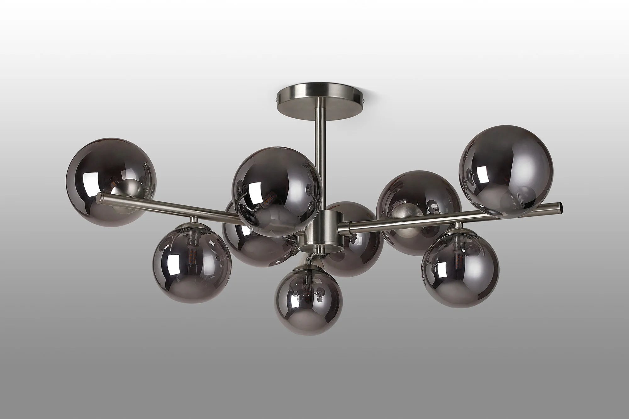 Seville 88cm Semi-Flush 3 Arm Ceiling Light, 9 x G9- Various Finish