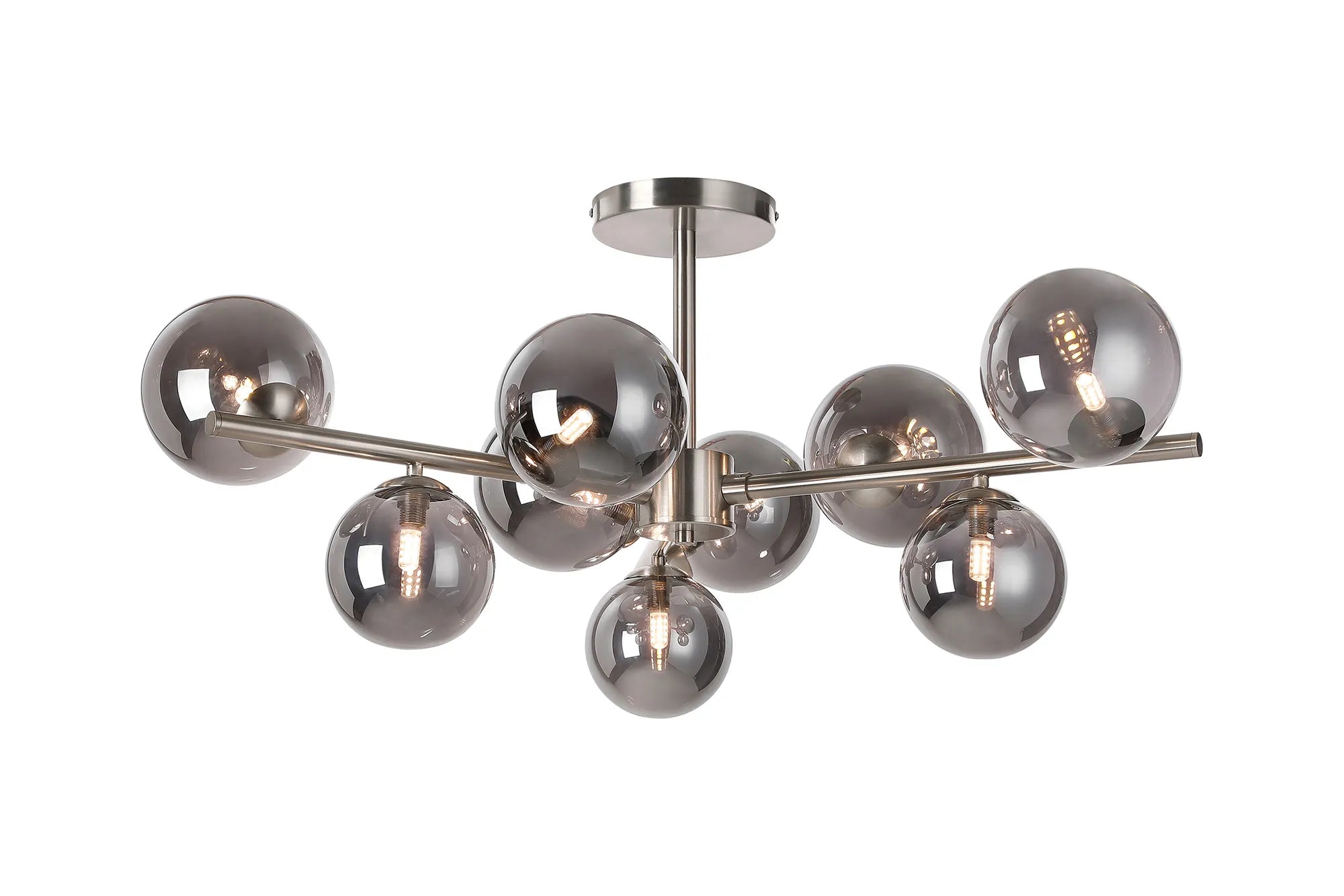 Seville 88cm Semi-Flush 3 Arm Ceiling Light, 9 x G9- Various Finish