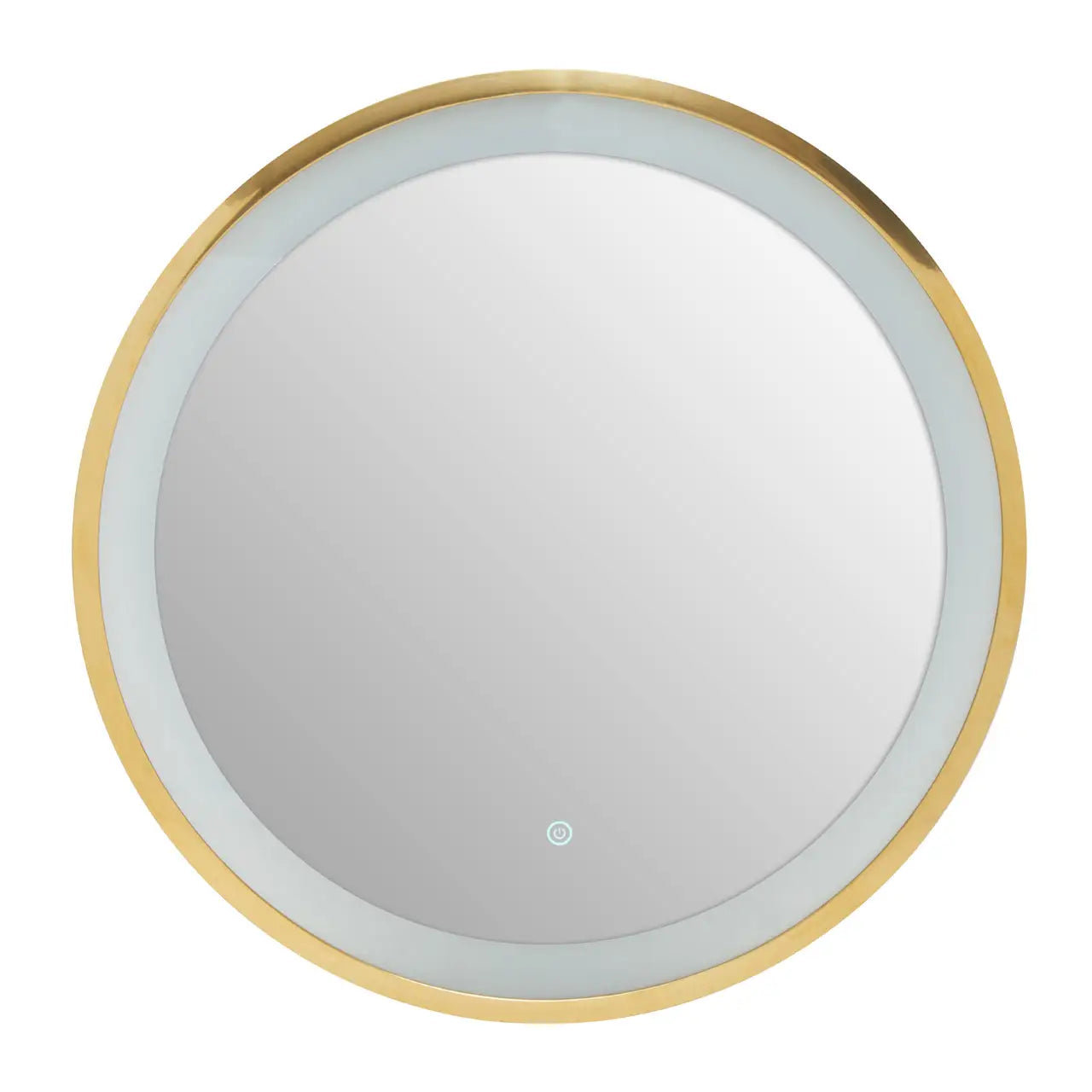 Avelino Illuminated Circular Bathroom Mirror - Silver / Gold