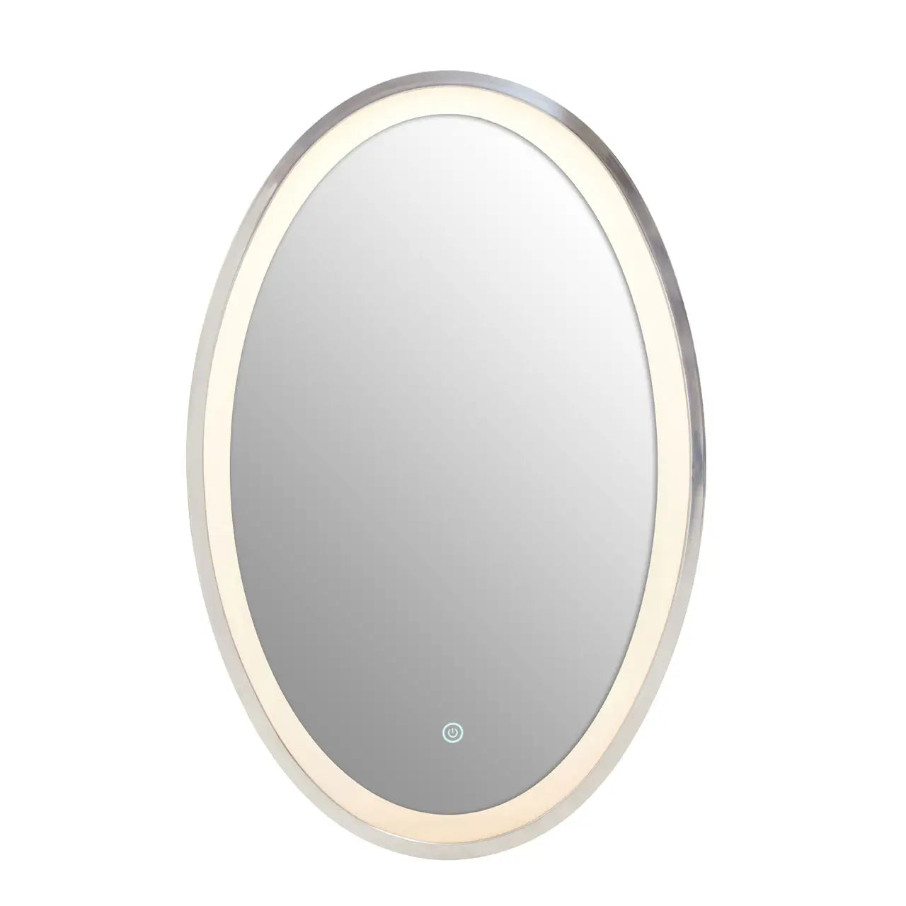 Avelino Illuminated Oval Bathroom Mirror - Silver