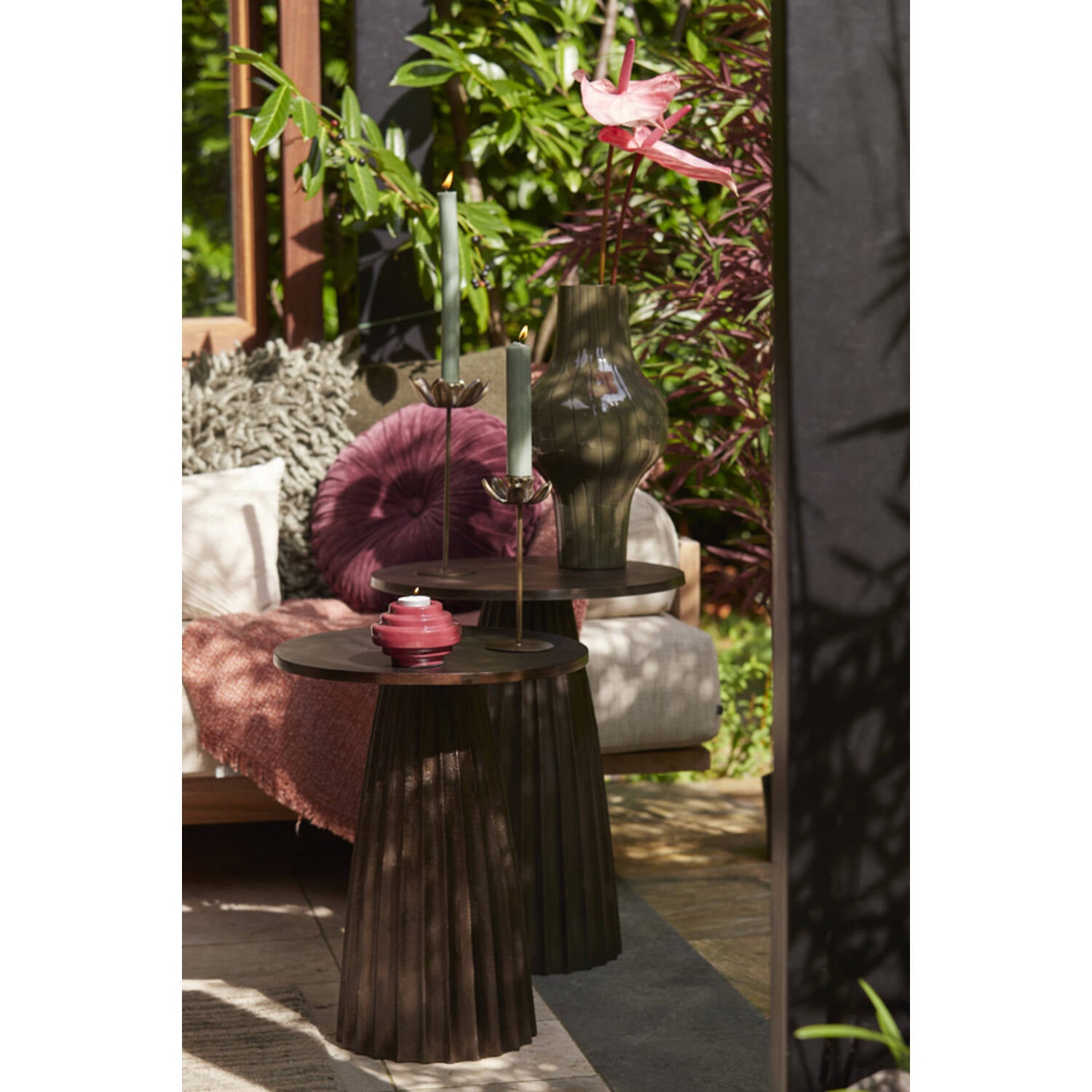 Veglia Side Table- Matt Dark Brown