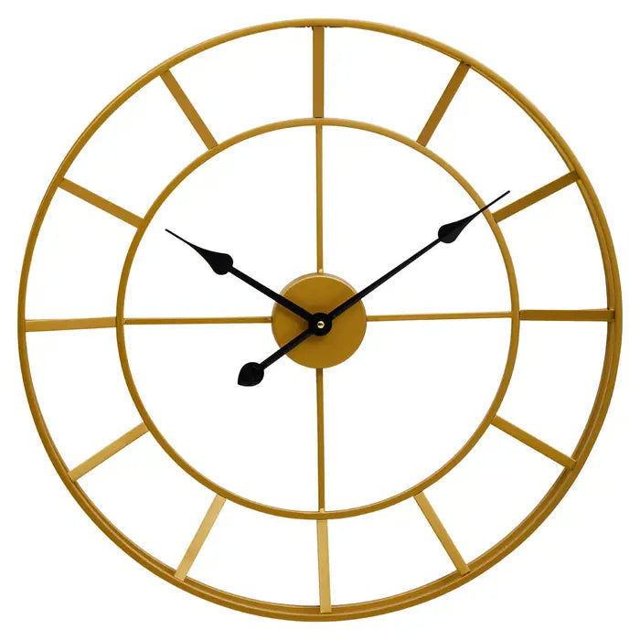 Kent Large Gold Finish Metal Wall Clock