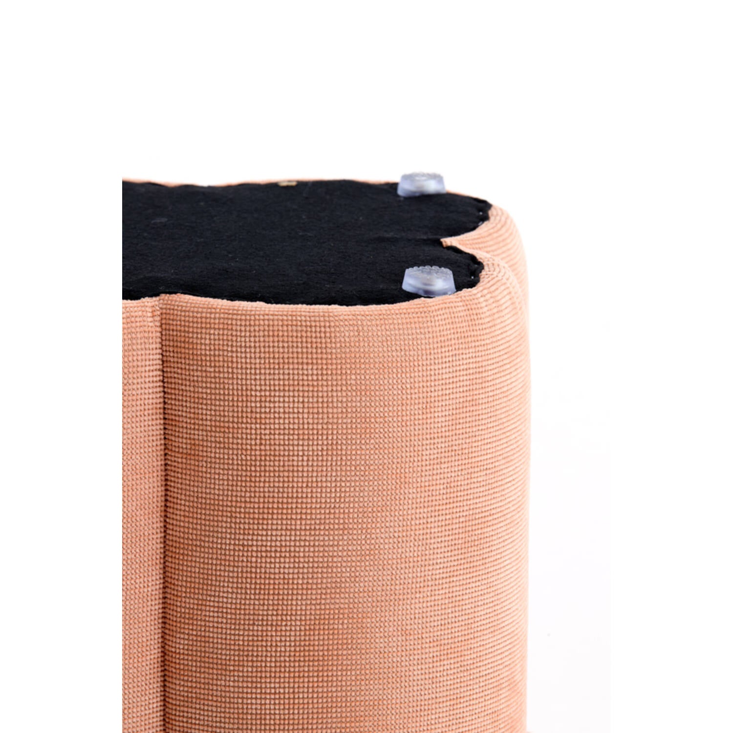 Curtea Pouf  Ø42x43 cm- Light Orange Finish