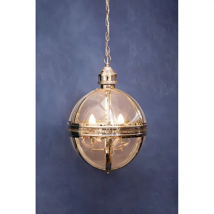 Hythe Lantern Pendant Light- Brass & Nickel Finishes