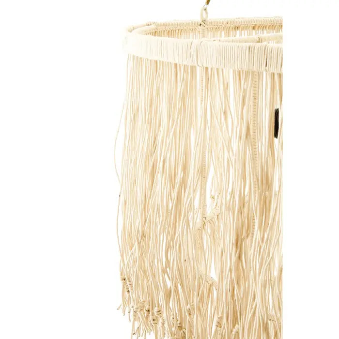 Hobart Cream Leather Ceiling Light