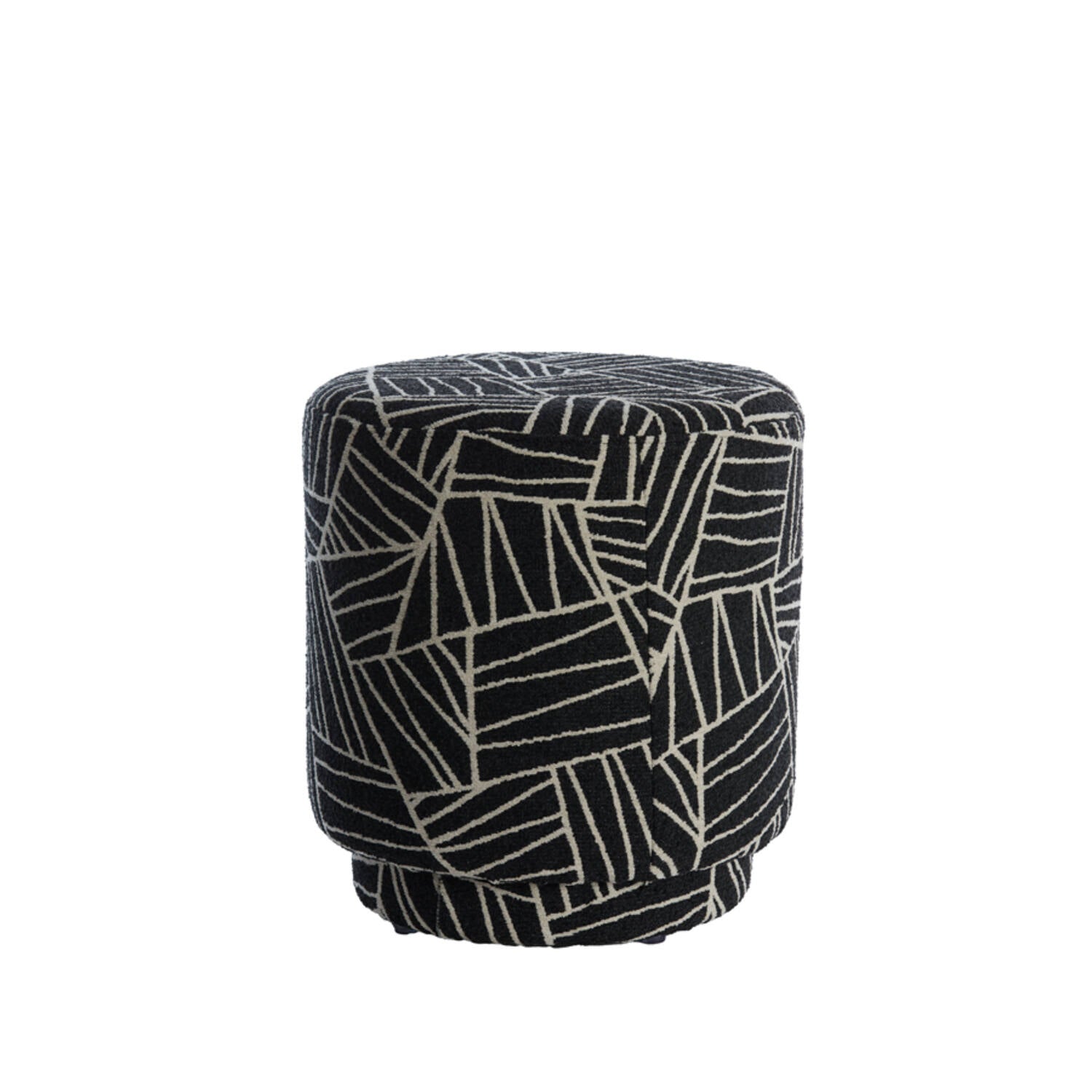 Davonte Black & White Pouffe