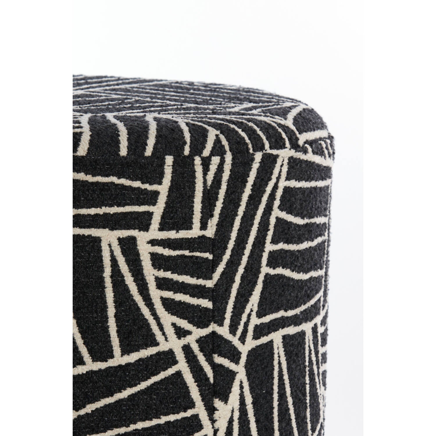 Davonte Black & White Pouffe