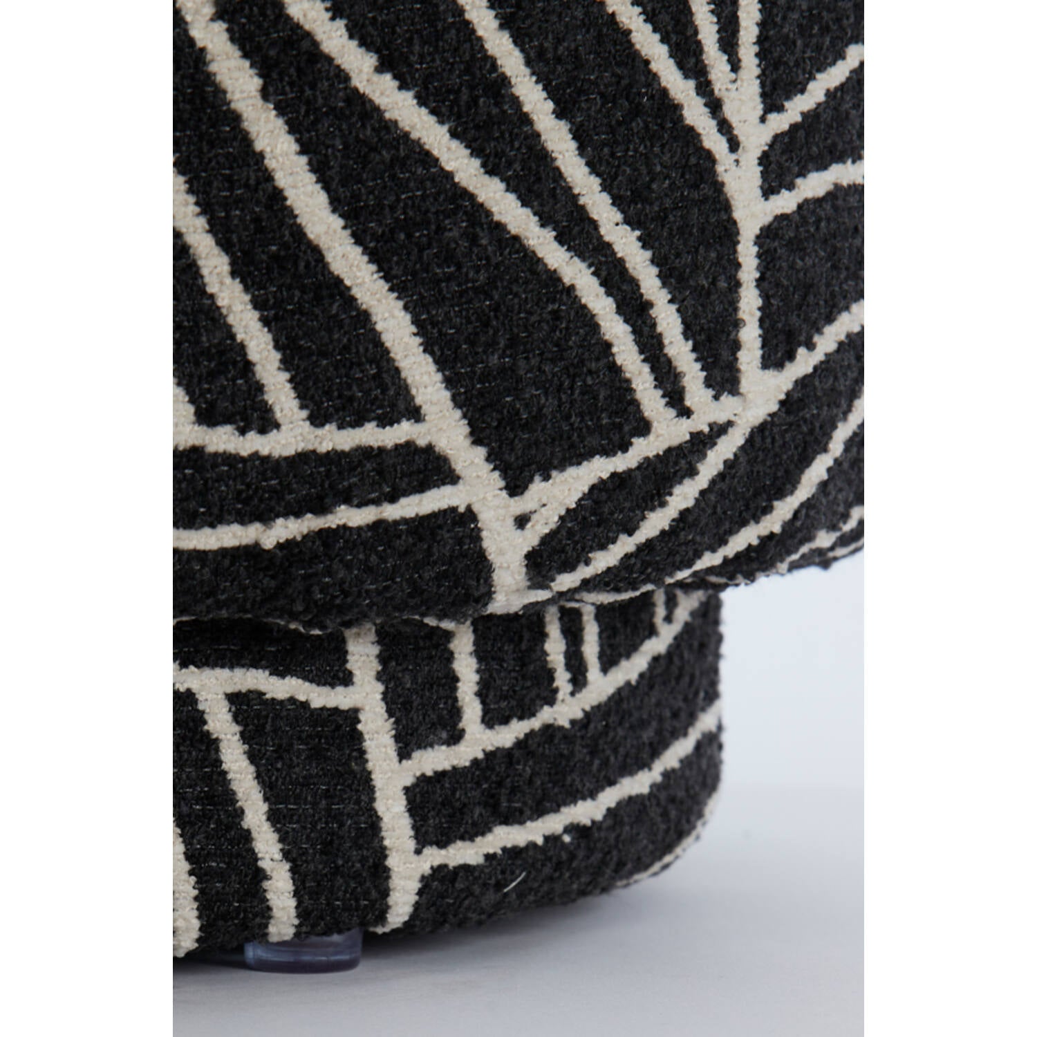 Davonte Black & White Pouffe