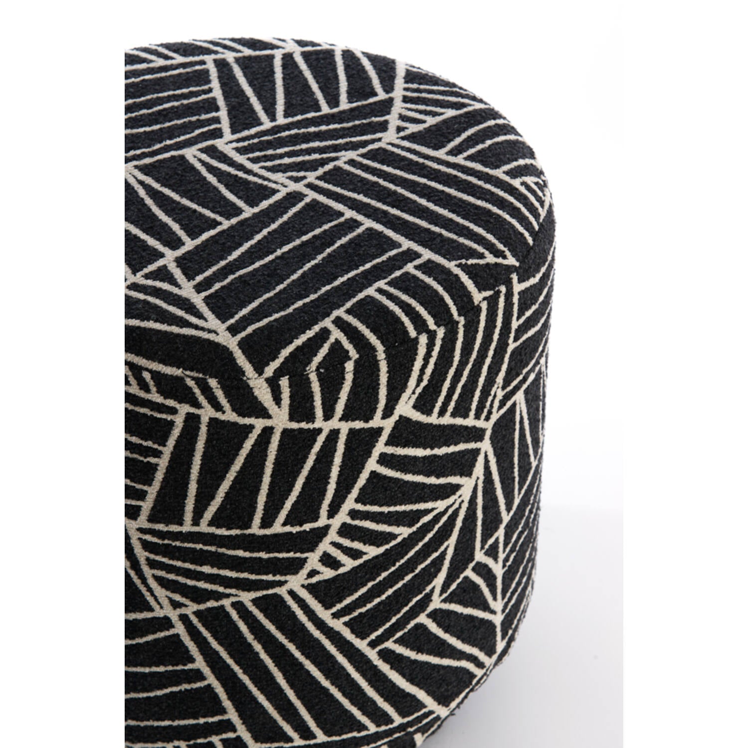 Davonte Black & White Pouffe