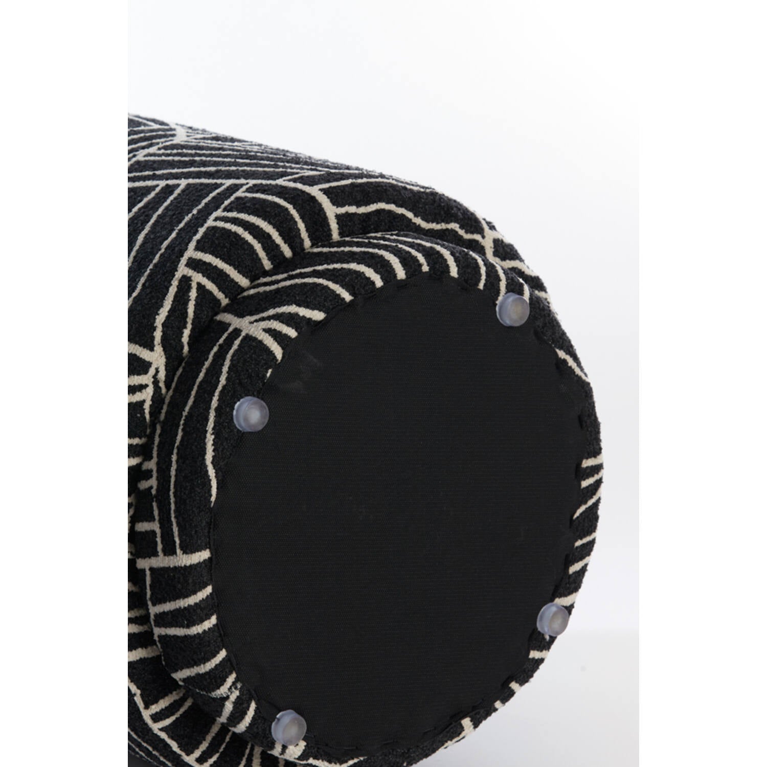 Davonte Black & White Pouffe