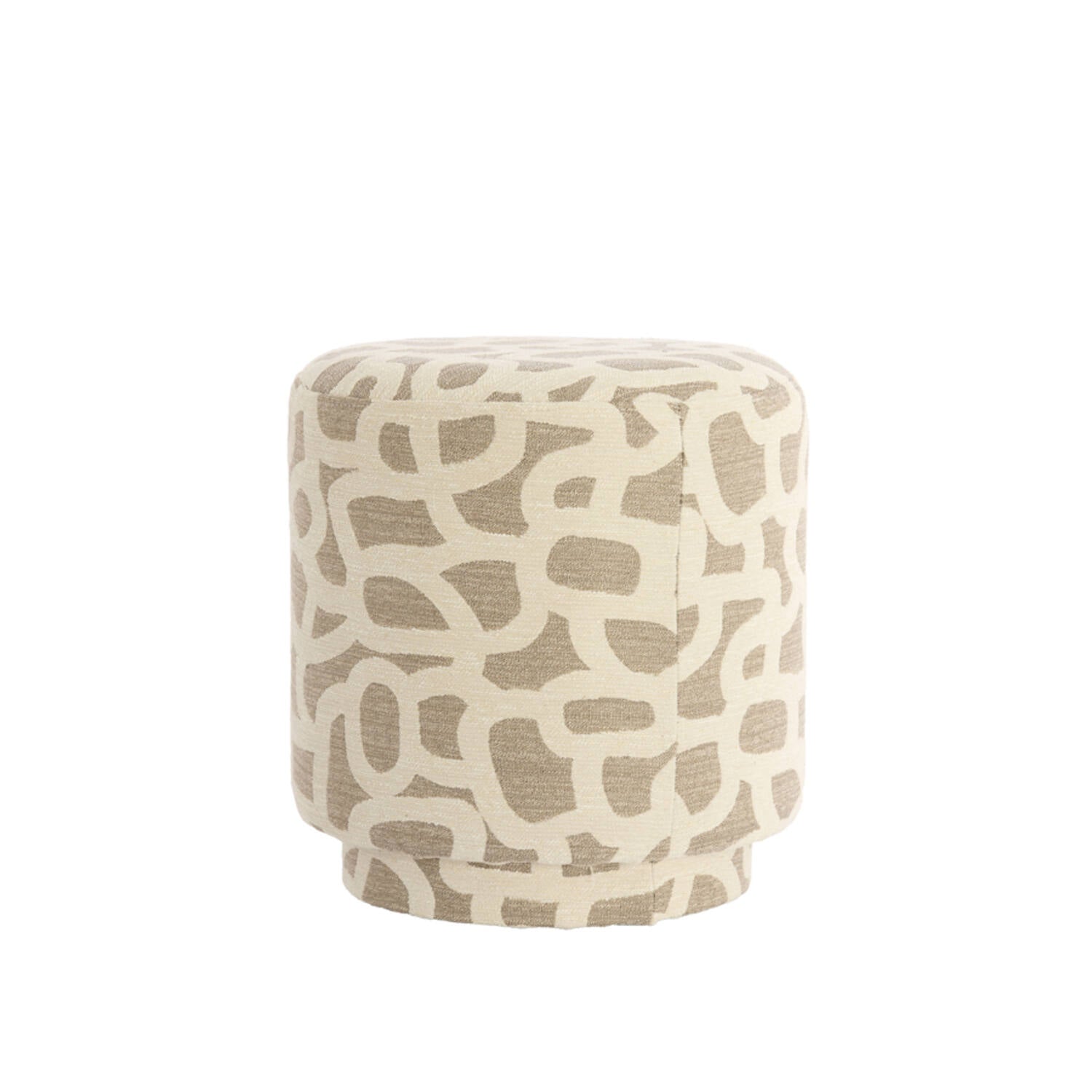 Davonte Pouf- Taupe+Beige