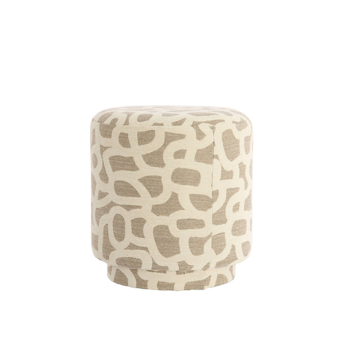 Davonte Pouf- Taupe+Beige