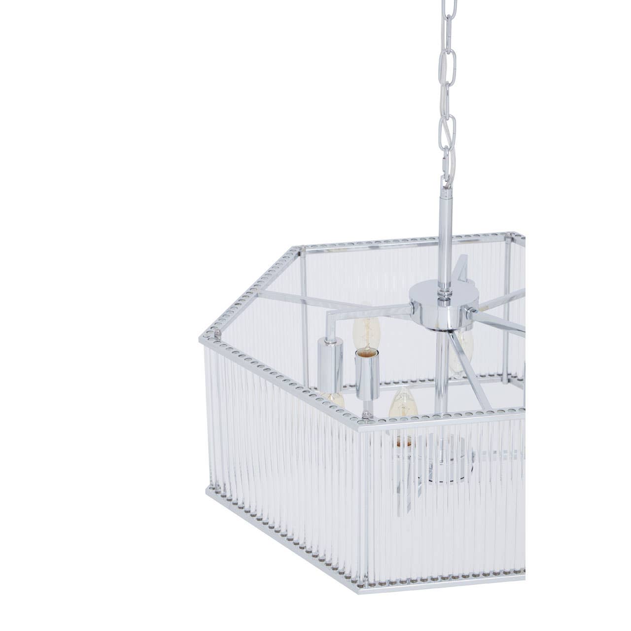 Lacey 6 Light Hexagonal Chrome Pendant Light