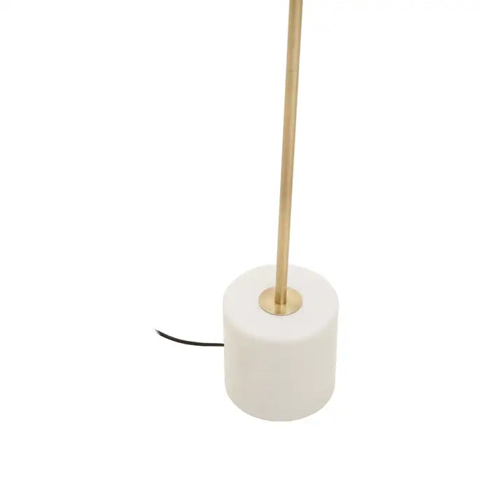 Maxwell Floor Lamp in Brushed Brass and Marble Base