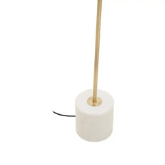 Maxwell Floor Lamp in Brushed Brass and Marble Base