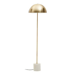 Maxwell Floor Lamp in Brushed Brass and Marble Base