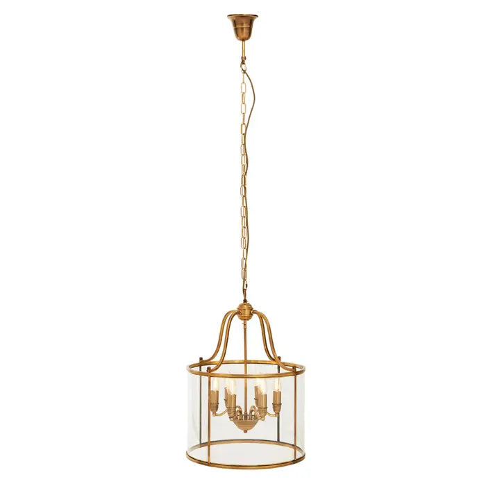 Hythe 6 Bulbs Pendant Light- Brass & Chrome Finishes