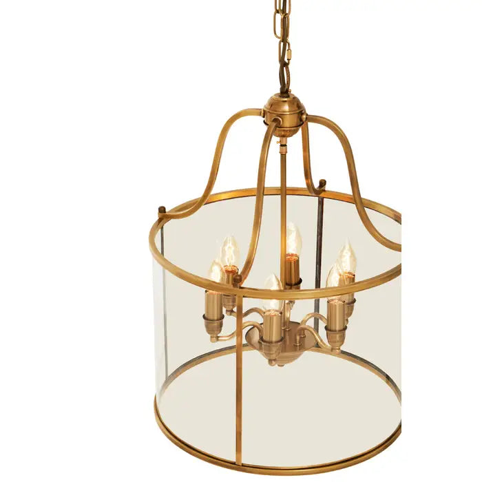 Hythe 6 Bulbs Pendant Light- Brass & Chrome Finishes