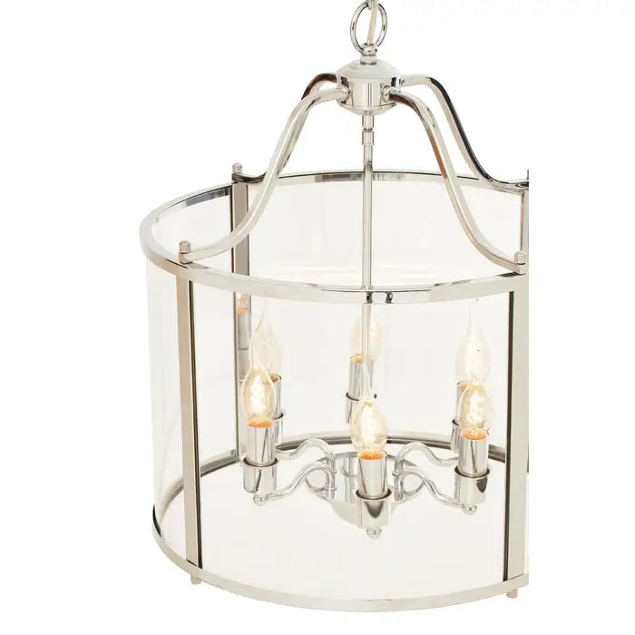 Hythe 6 Bulbs Pendant Light- Brass & Chrome Finishes