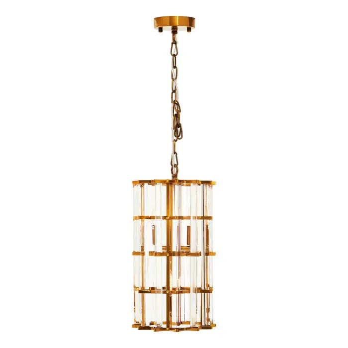 Kearney Vertical Lantern Ceiling Lights- Brass & Chrome Finishes