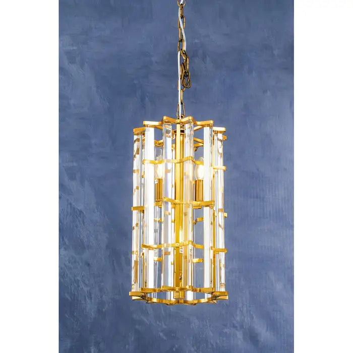 Kearney Vertical Lantern Ceiling Lights- Brass & Chrome Finishes
