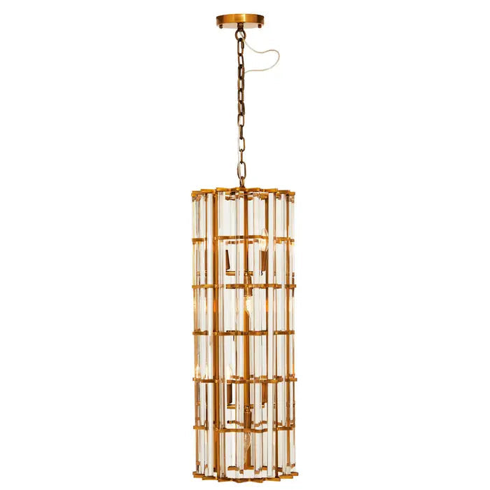 Kearney Vertical Lantern Ceiling Lights- Brass & Chrome Finishes