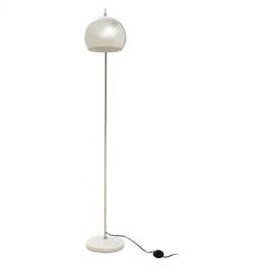 Asher Floor Chrome Finish Lamp With White Base