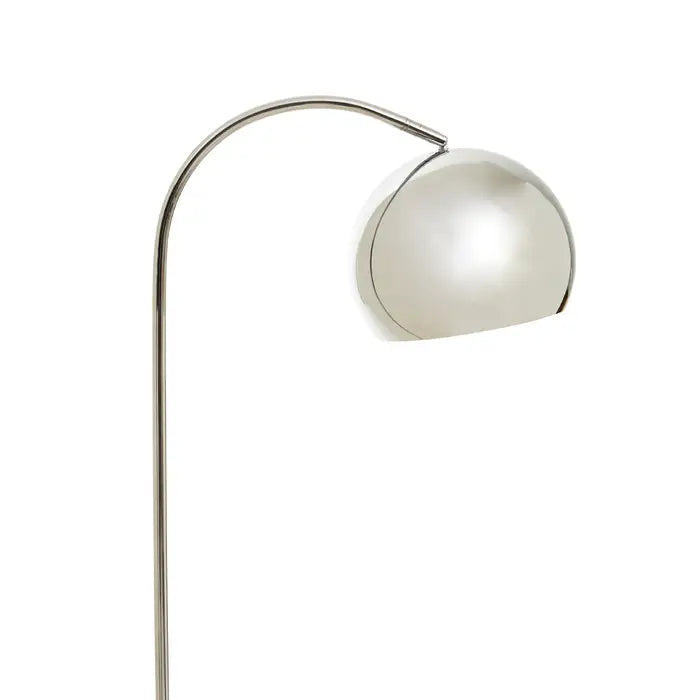 Asher Floor Chrome Finish Lamp With White Base