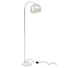 Asher Floor Chrome Finish Lamp With White Base