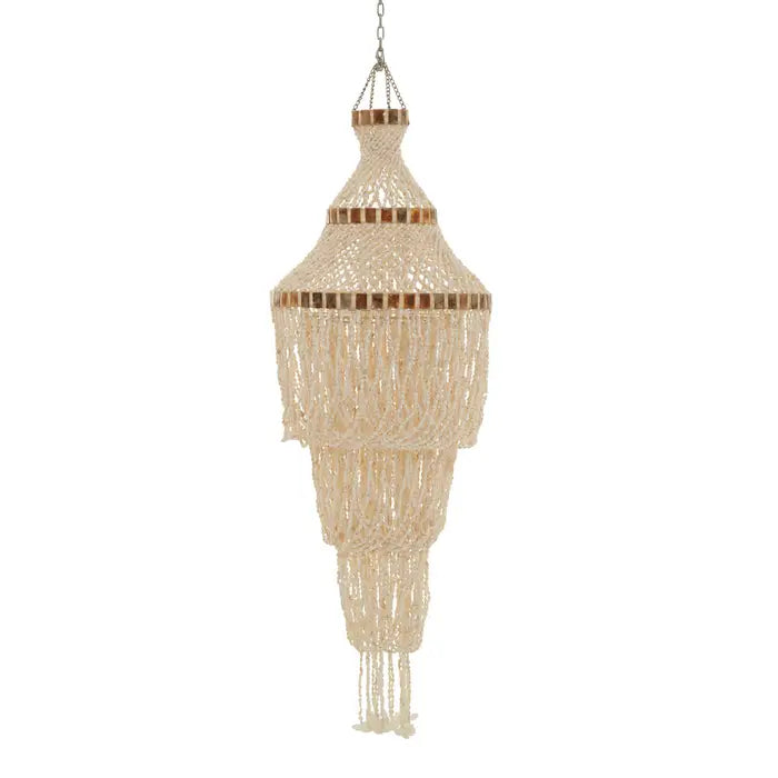 Bowral Natural White And Amber Pendant