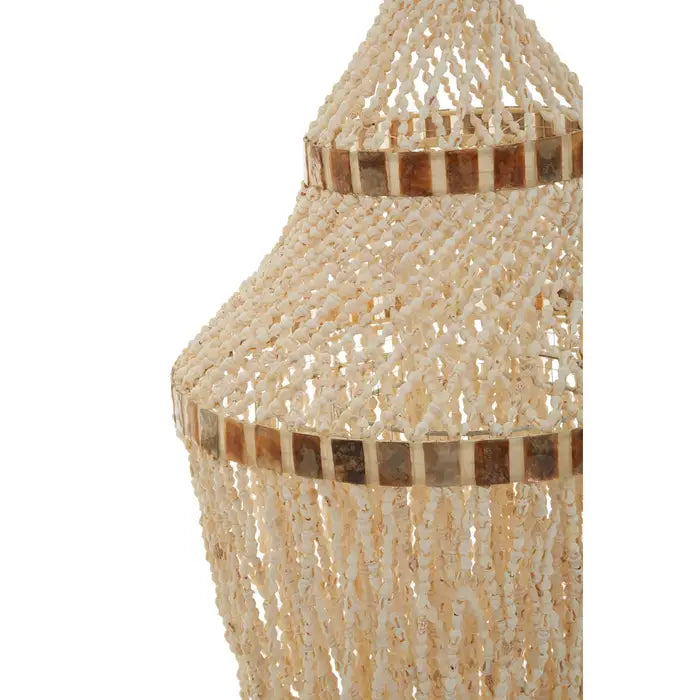 Bowral Natural White And Amber Pendant