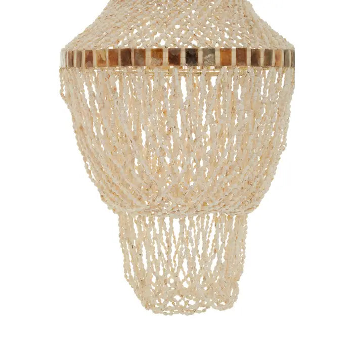 Bowral Natural White And Amber Pendant